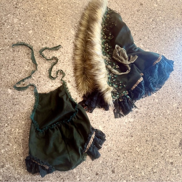 Handmade Cape & Romper - Baby Girls Size 9-12 Months by Mia Joy Studios ⭐🌿 - Picture 6 of 11